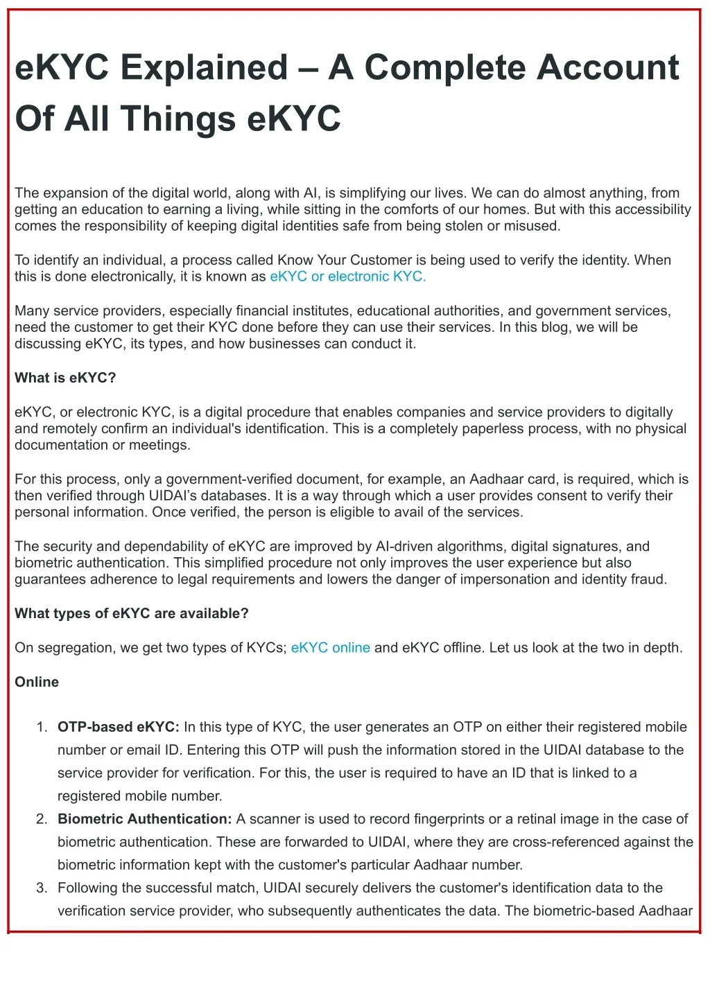 PPT - eKYC Explained – A Complete Account Of All Things eKYC PowerPoint ...