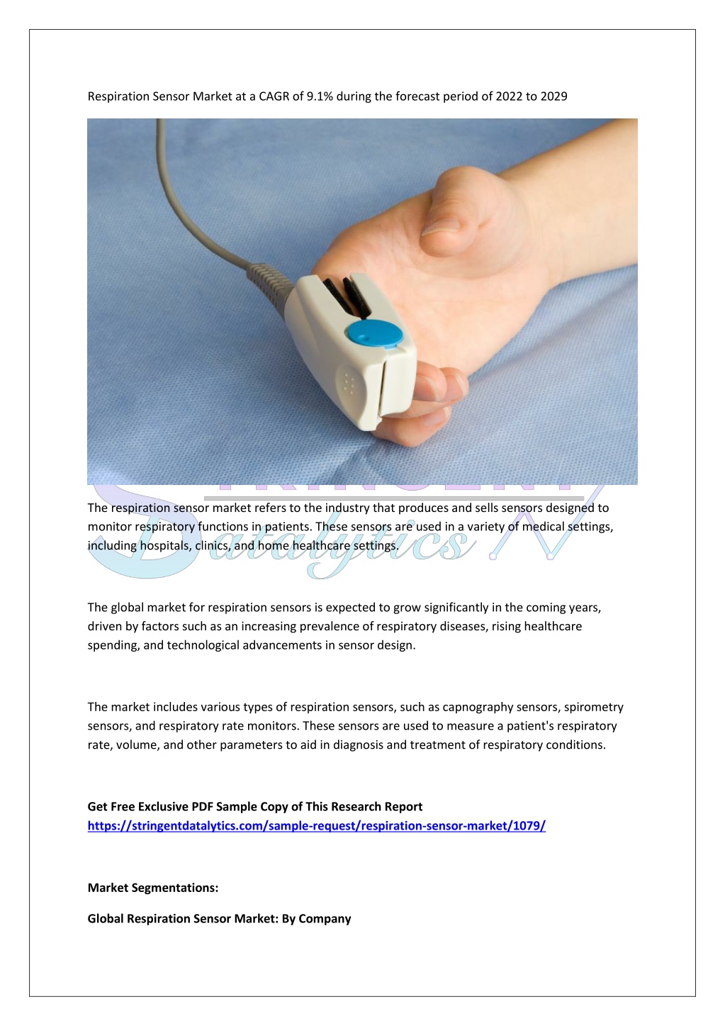 PPT - Respiration Sensor Market at a CAGR of 9 PowerPoint Presentation ...