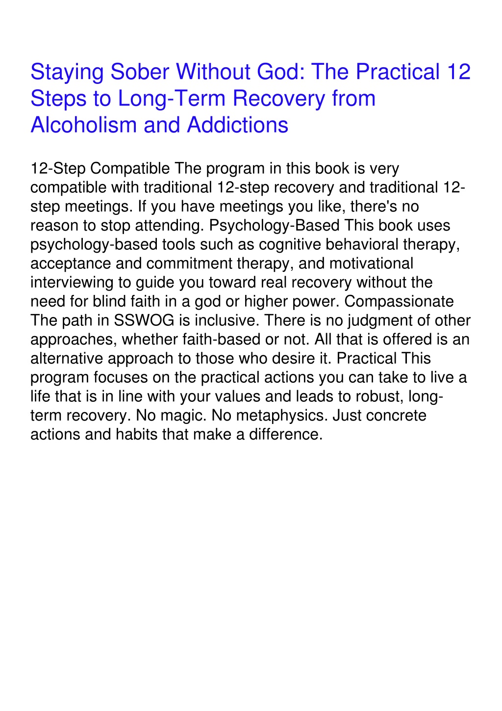 Ppt - [pdf] Staying Sober Without God: The Practical 12 Steps To Long 