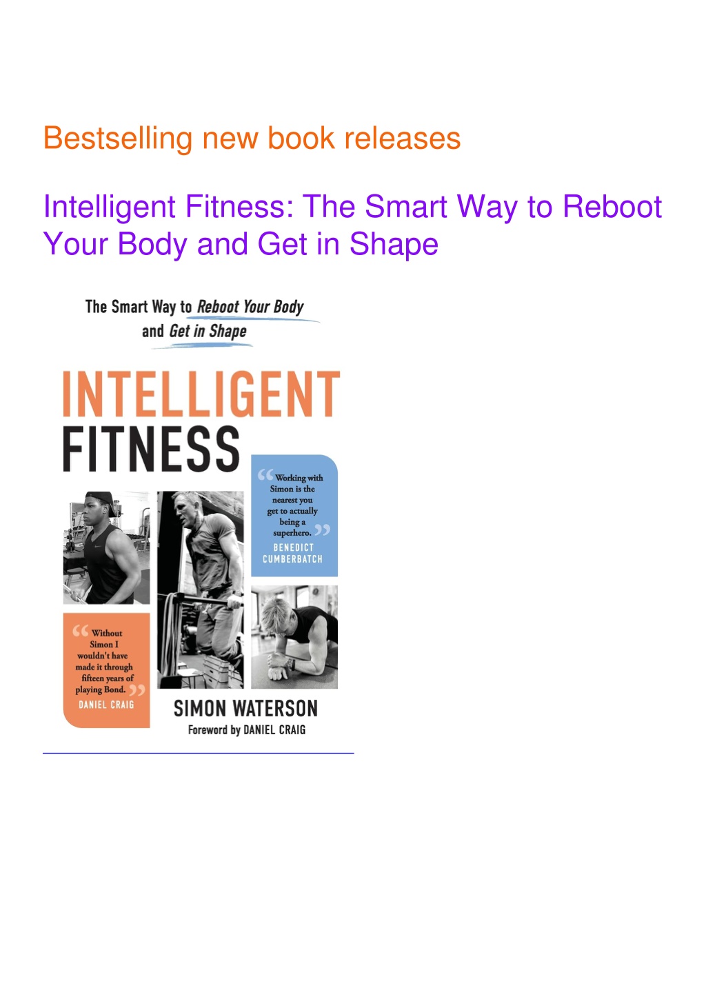 PPT - [Ebook] Intelligent Fitness: The Smart Way to Reboot Your Body and  Get in Shape PowerPoint Presentation - ID:12559445