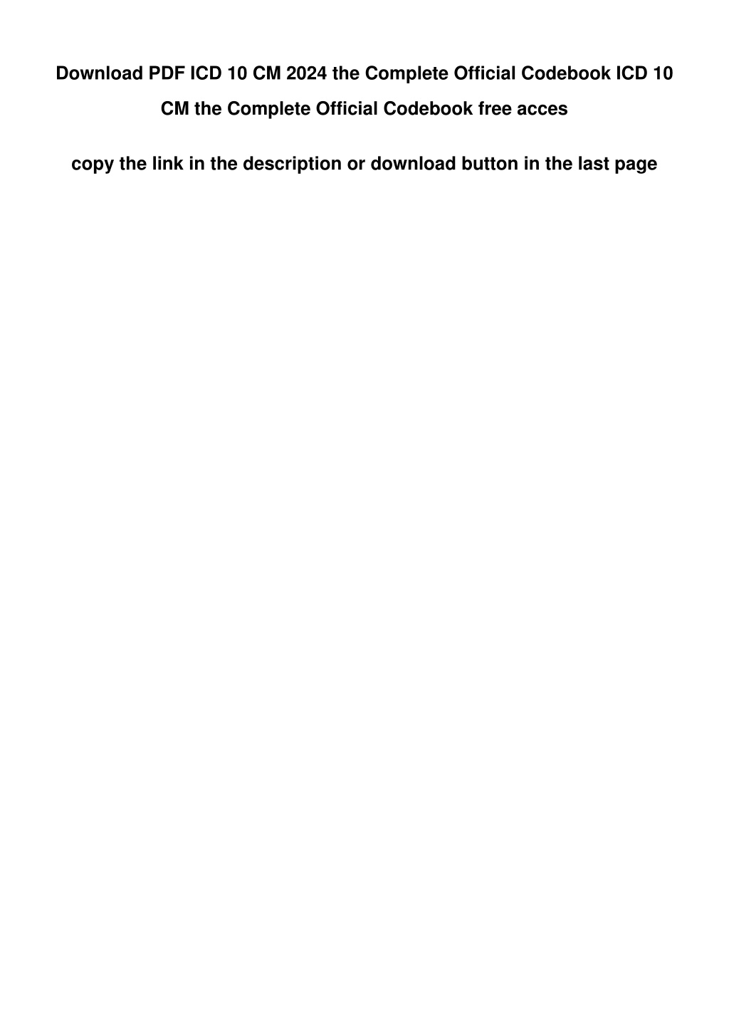 PPT Download PDF ICD 10 CM 2024 the Complete Official Codebook ICD 10