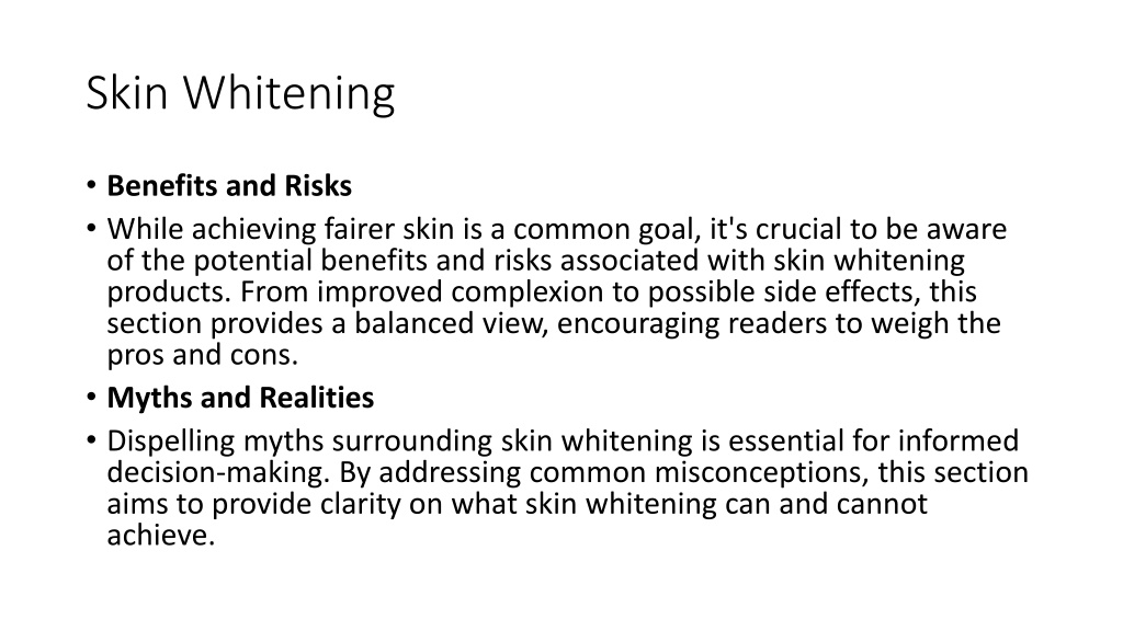 PPT - Skin Whitening PowerPoint Presentation, free download - ID:12564918