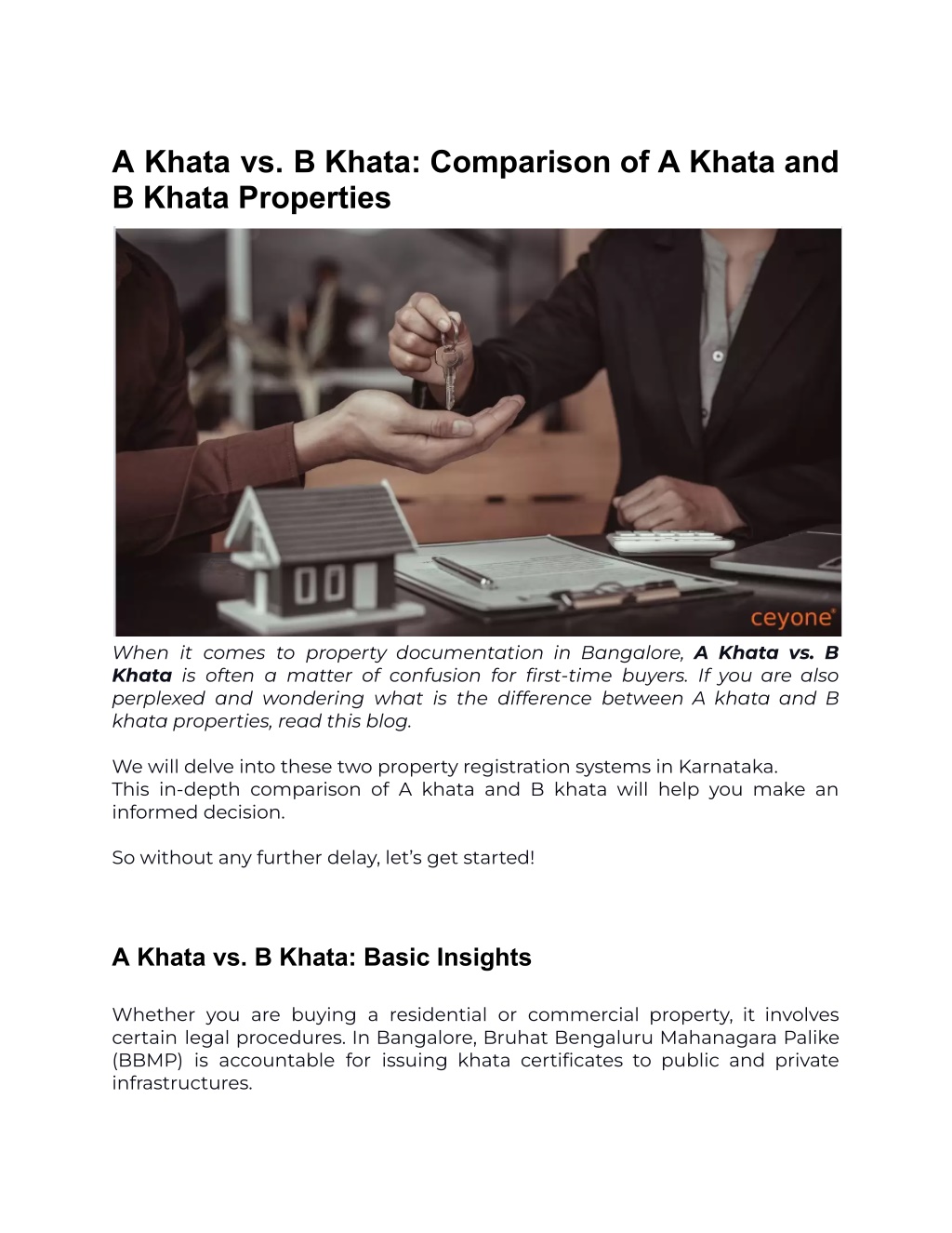 PPT - A Khata Vs. B Khata Comparison Of A Khata And PowerPoint ...