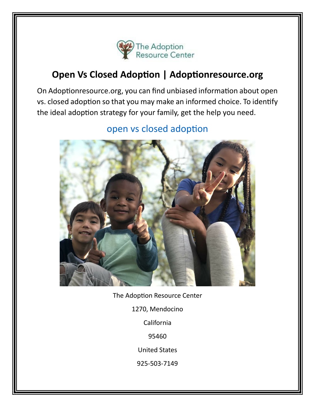 PPT Open Vs Closed Adoption Adoptionresource PowerPoint