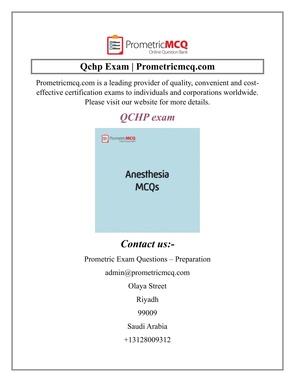 PPT - Qchp Exam Prometricmcq PowerPoint Presentation, Free Download ...