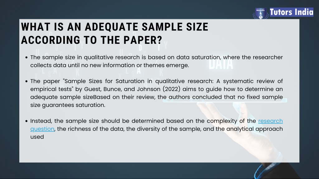 qualitative research sample size saturation