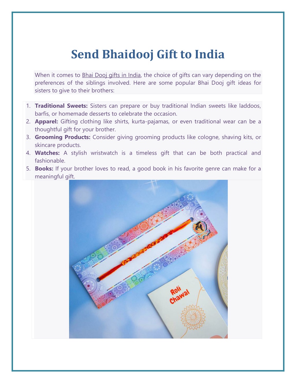 Bhai dooj Gift Box - list of best bhai dooj gift ideas for brother and  sister | Tuber Tip - YouTube
