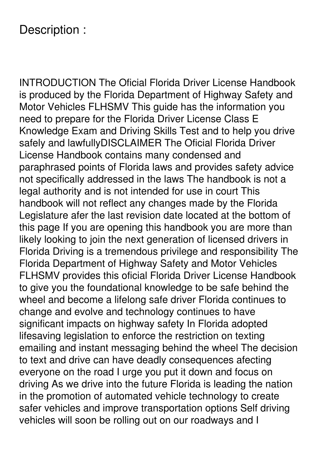 PPT Download Official Florida Driver Handbook Updated 2020 full