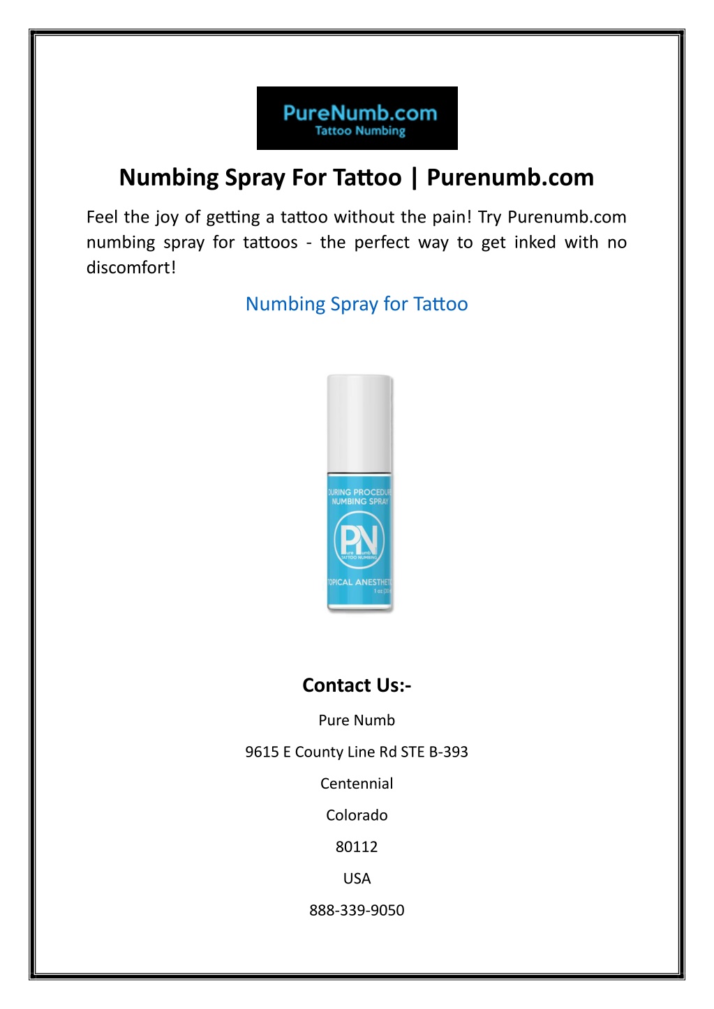 Products – Tattoo Numbing Cream Co.
