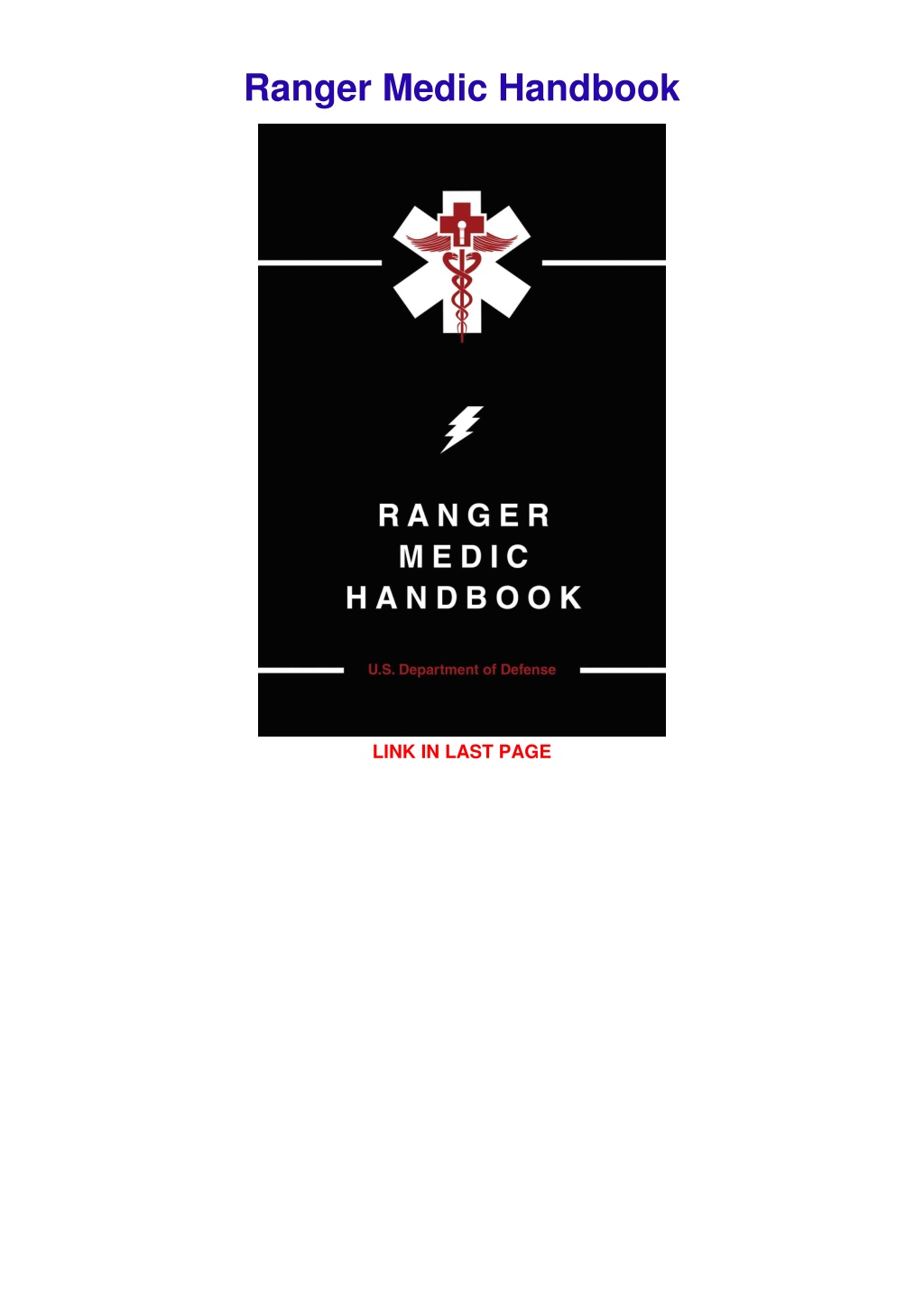 PPT - get [PDF] Download Ranger Medic Handbook PowerPoint Presentation ...