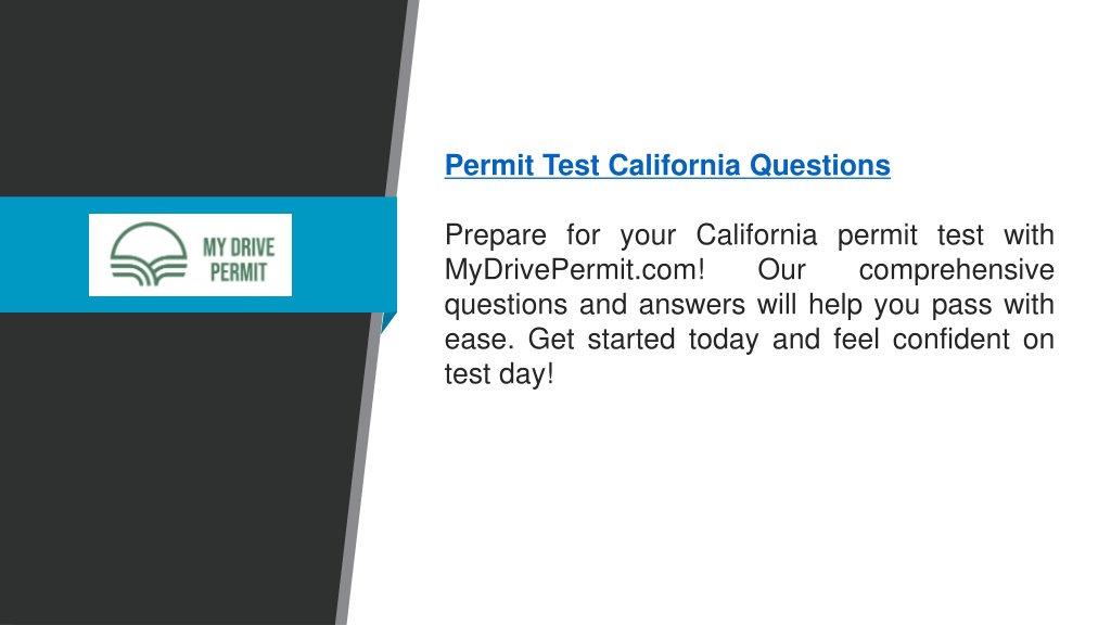 PPT Permit Test California Questions PowerPoint