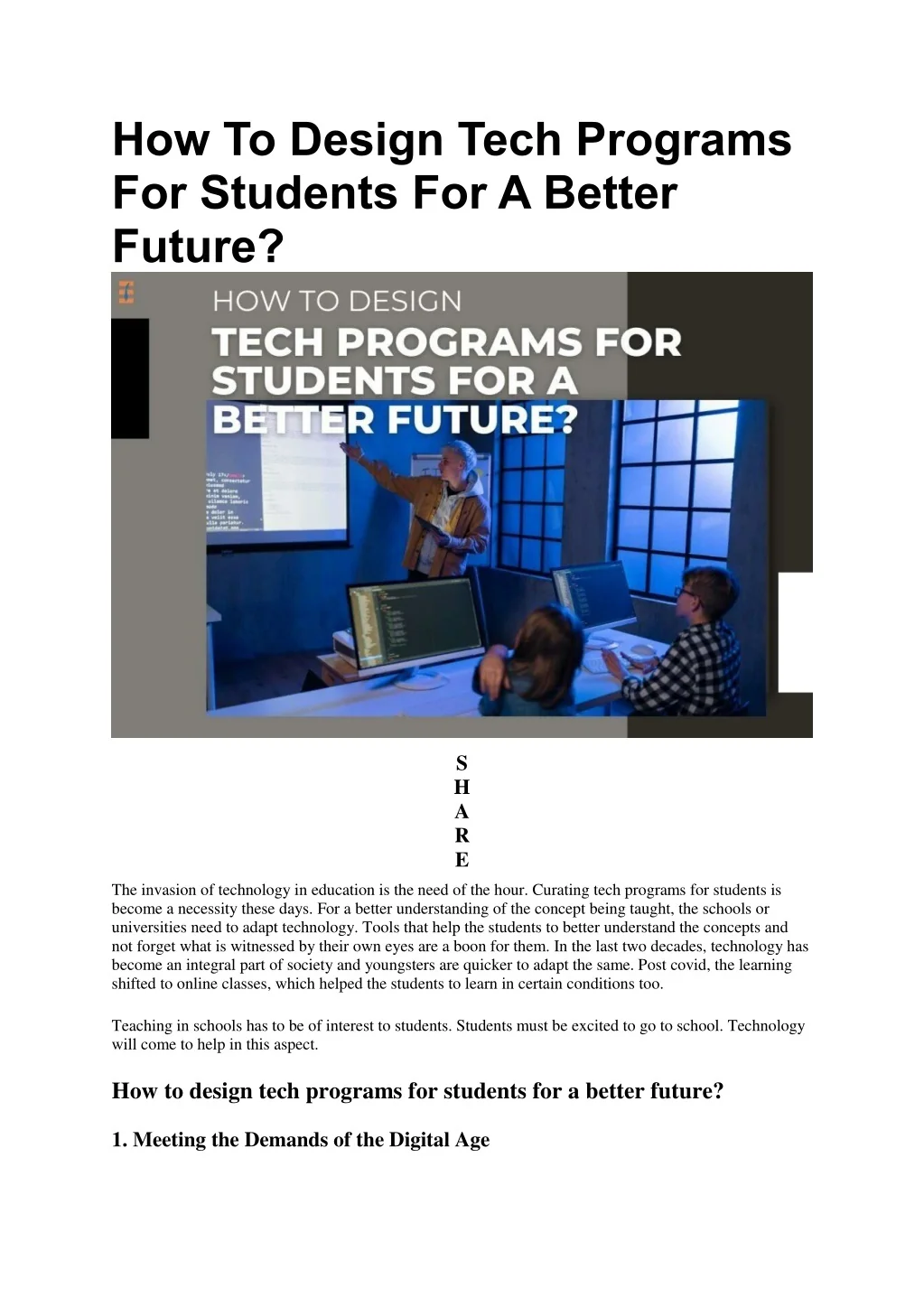 PPT - 7 Steps To Design Effective Tech Programs For Students | Future ...