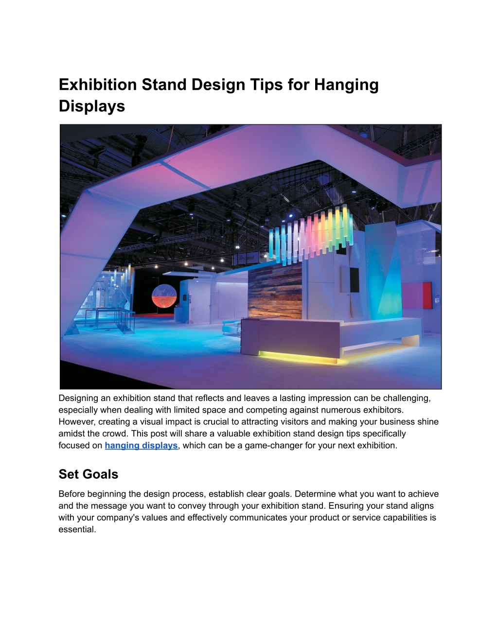 PPT - Exhibition Stand Design Tips for Hanging Displays PowerPoint  Presentation - ID:12590671