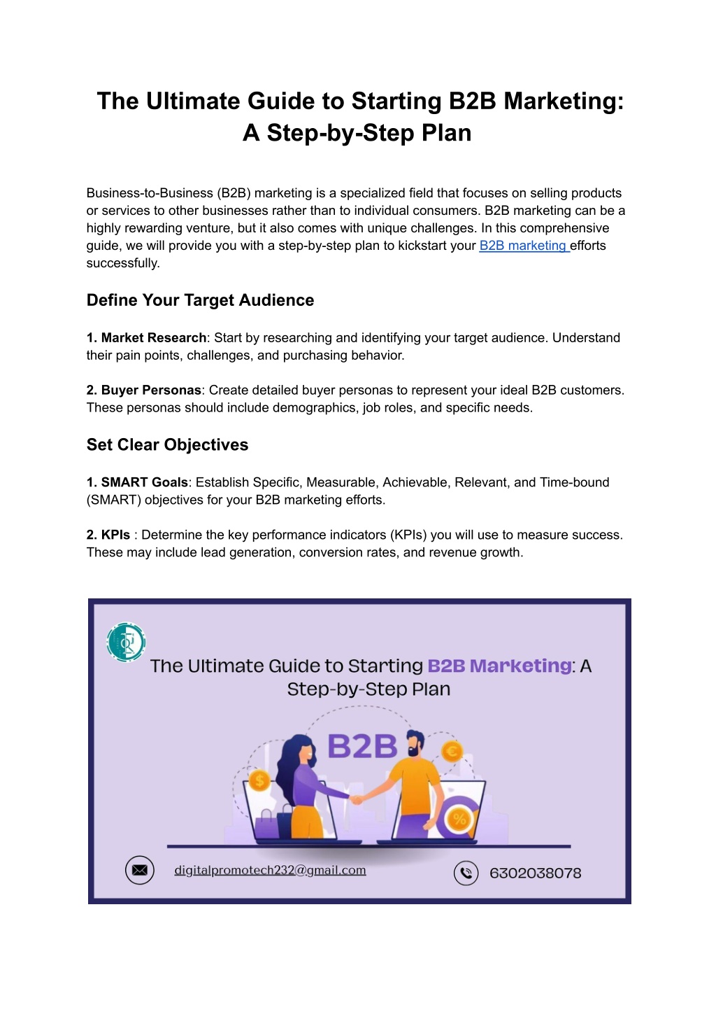 PPT - The Ultimate Guide To Starting B2B Marketing_ A Step-by-Step Plan ...