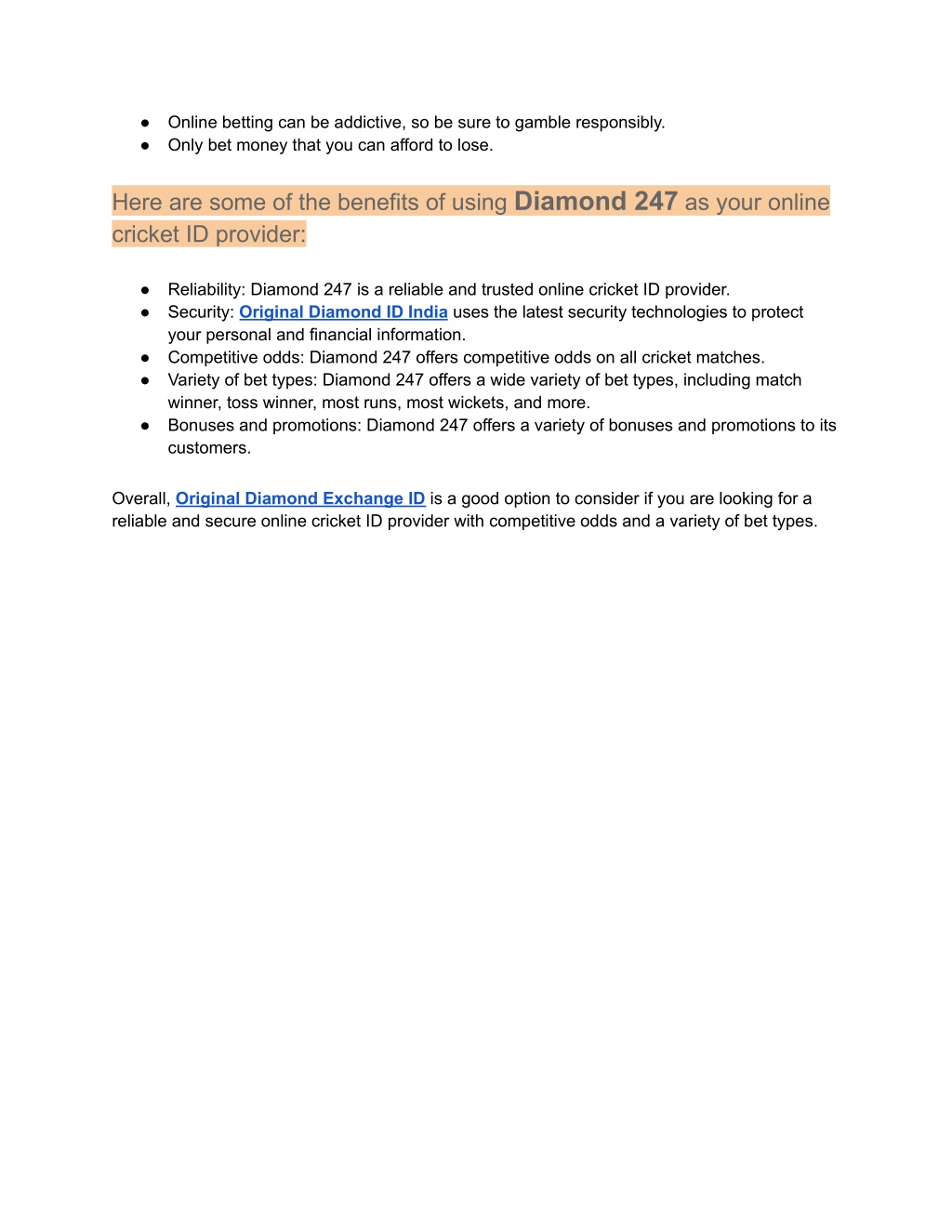 PPT - online cricket id provider diamond 247 PowerPoint Presentation, free  download - ID:12597868