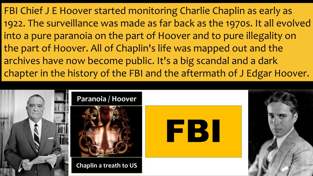 PPT - Hoovers Chaplin Paranoia PowerPoint Presentation, free download ...