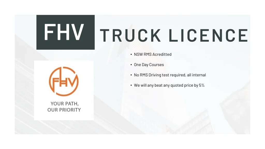 PPT FHV nsw truck license PowerPoint Presentation, free download ID12602307