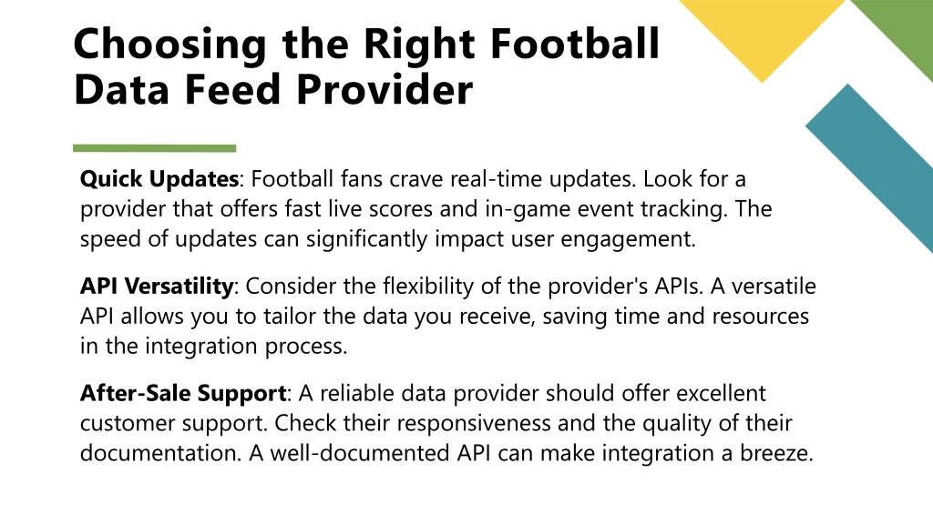 PPT Scoring with Data The Role of Football APIs in the Modern Game