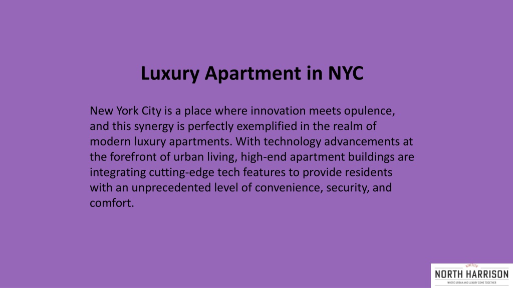 PPT The Role of Technology in Modern Luxury Apartments in NYC