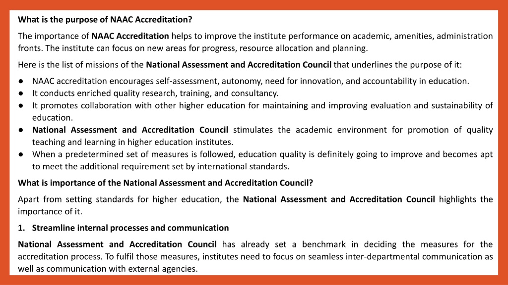 PPT - What Is NAAC Accreditation Importance Of NAAC Accreditation ...