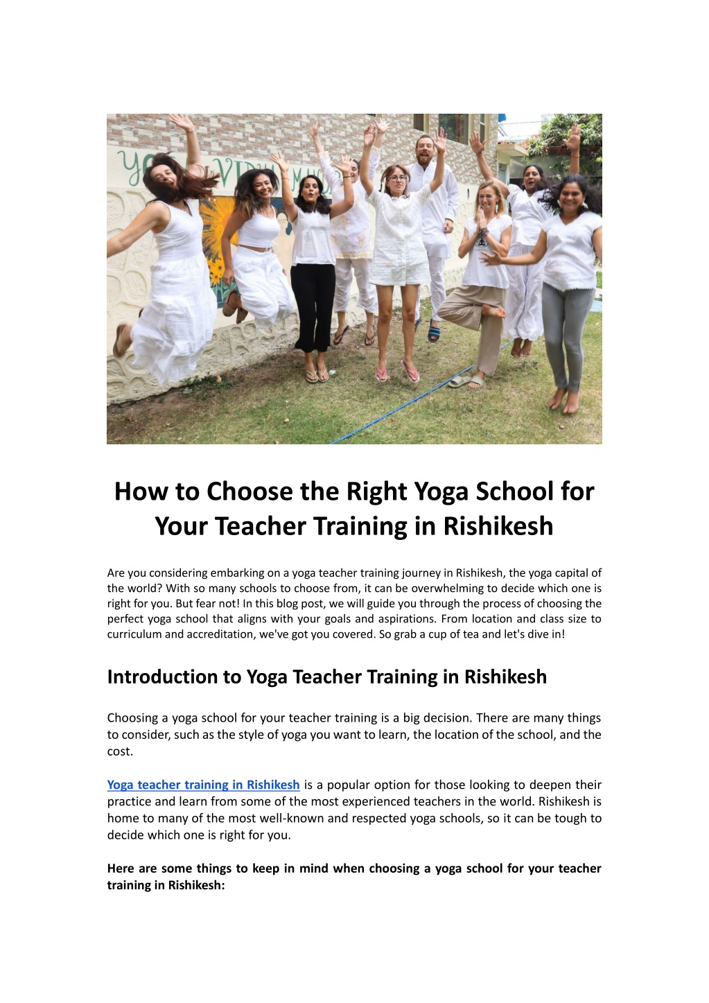 PPT - How To Choose The Right Yoga School For Your Teacher Training In ...