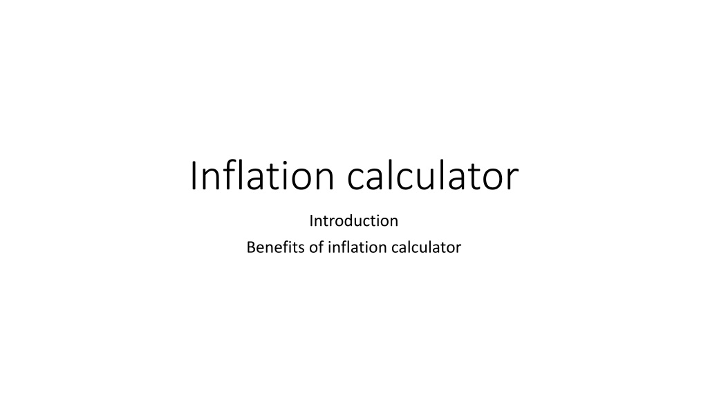 PPT Inflation calculator PowerPoint Presentation, free download ID