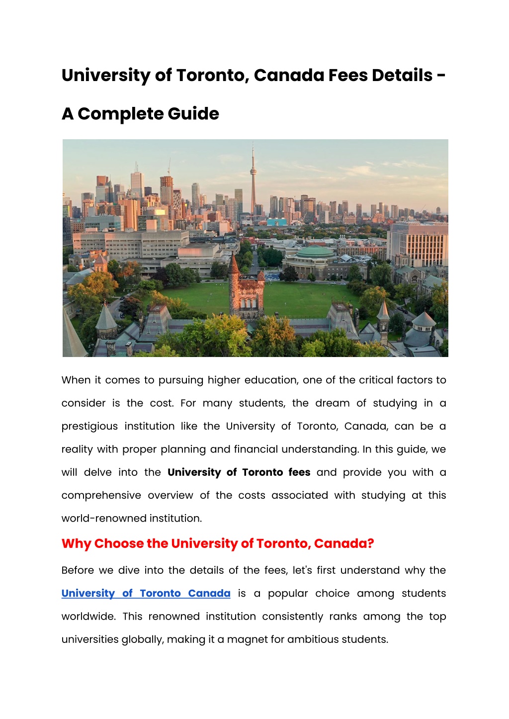 phd university of toronto fees