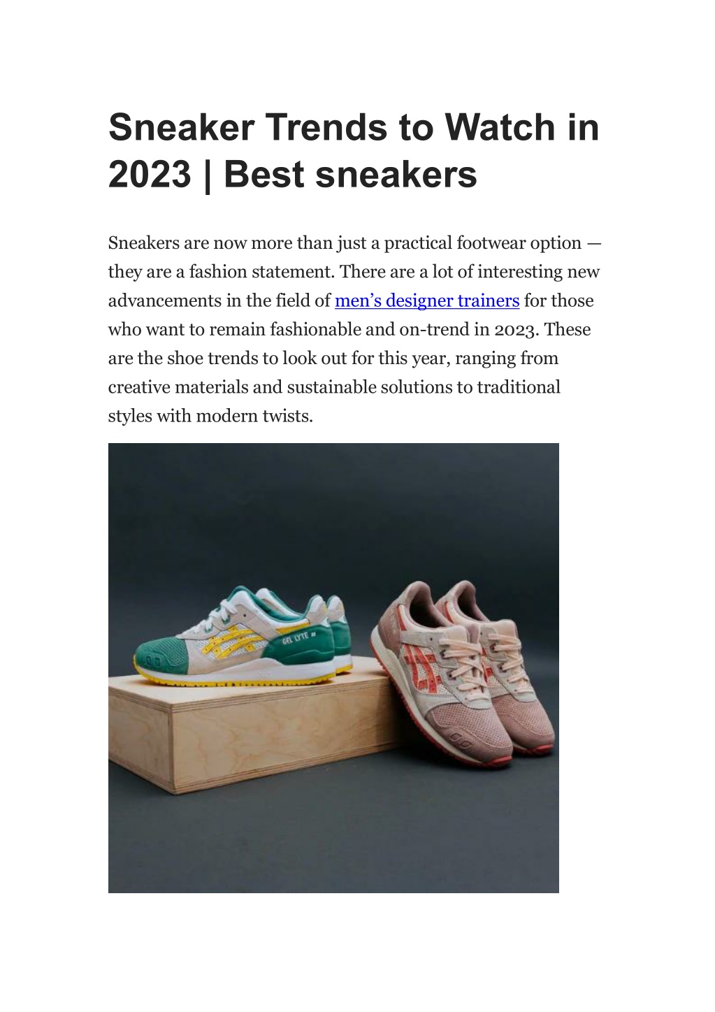 PPT - Sneaker Trends to Watch in 2023 PowerPoint Presentation