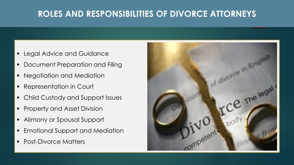 Ppt Roles And Responsibilities Of Divorce Attorneys Powerpoint Presentation Id12626426