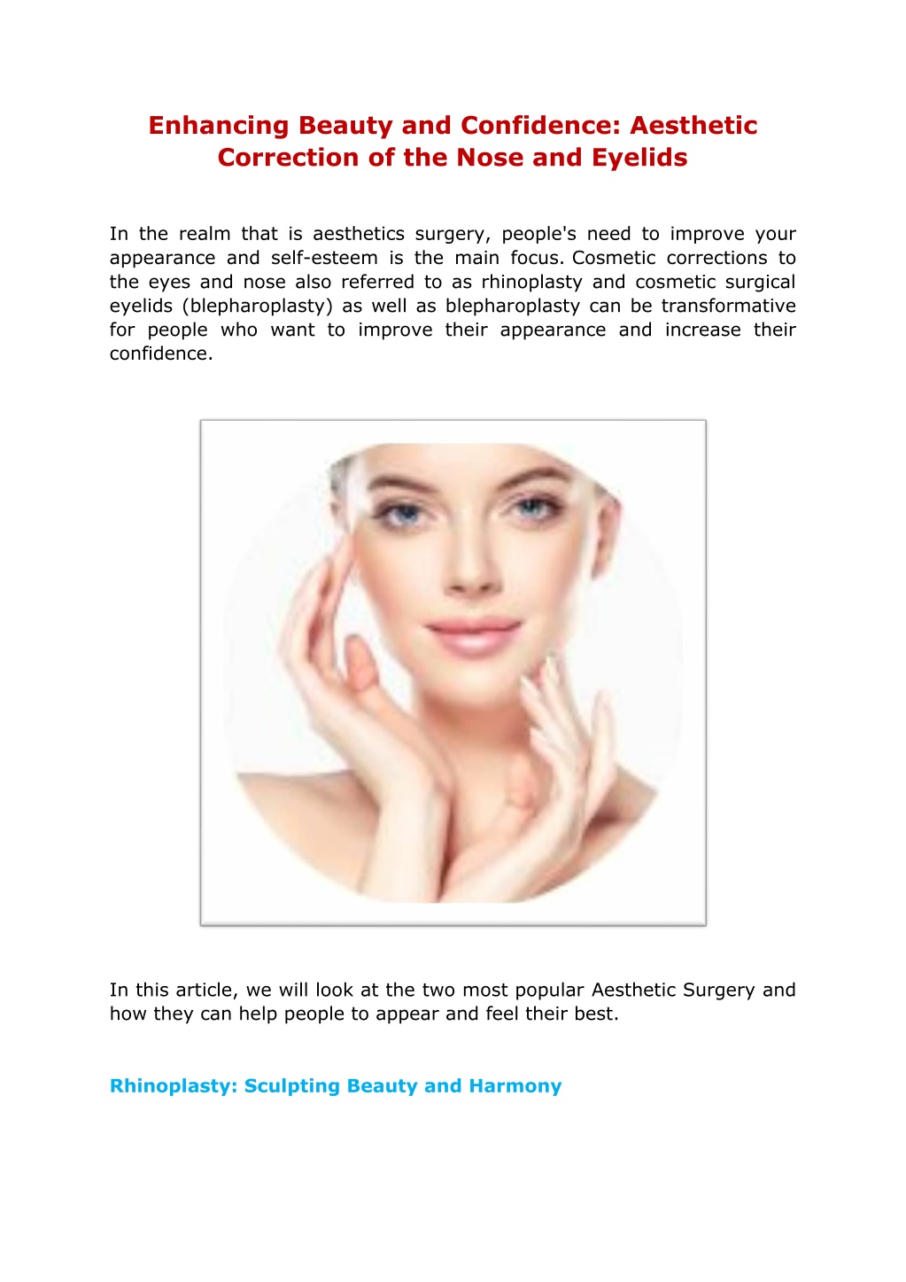 PPT - Enhancing Beauty and Confidence Aesthetic Correction of the Nose ...
