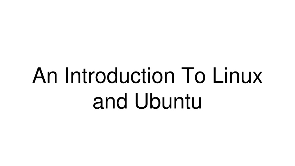 presentation in linux ubuntu