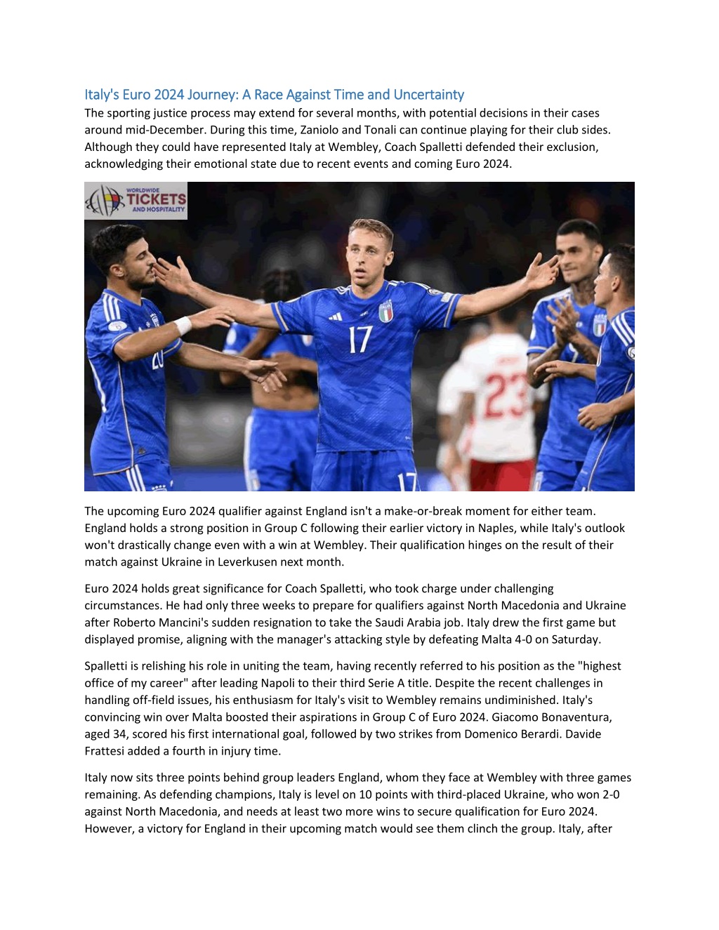 PPT - 7F-Euro 2024 - The Road to the Finals for Italy and England ...