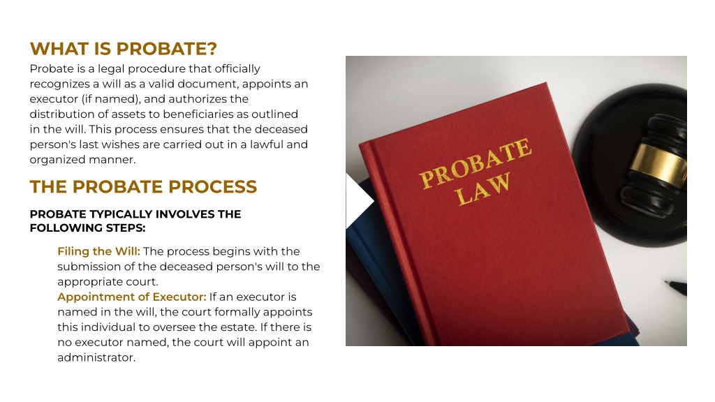 Ppt Understanding The Process Of Probate Of A Will In Estate Administration Powerpoint 8974