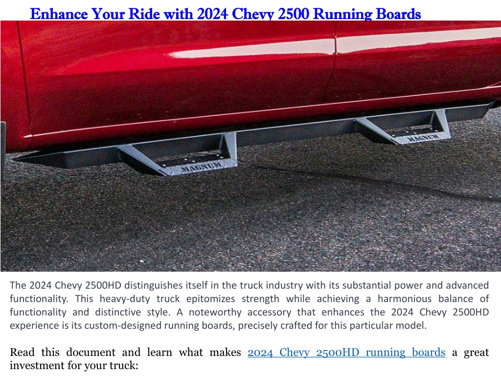 PPT Right Running Boards for Your 2024 Chevy 2500HD PowerPoint