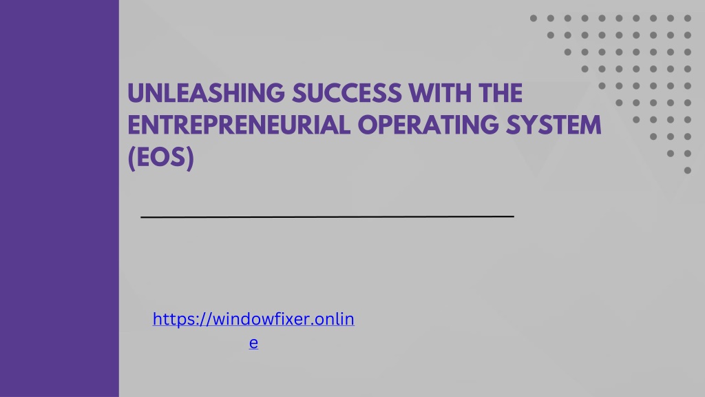 PPT - Unlocking Success The Power Of The Entrepreneurial Operating ...