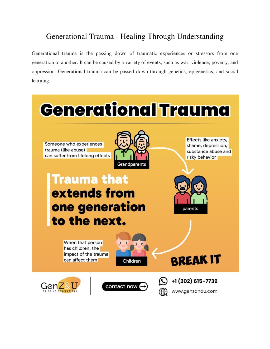 PPT - Generational Trauma -Genzandu PowerPoint Presentation, Free ...