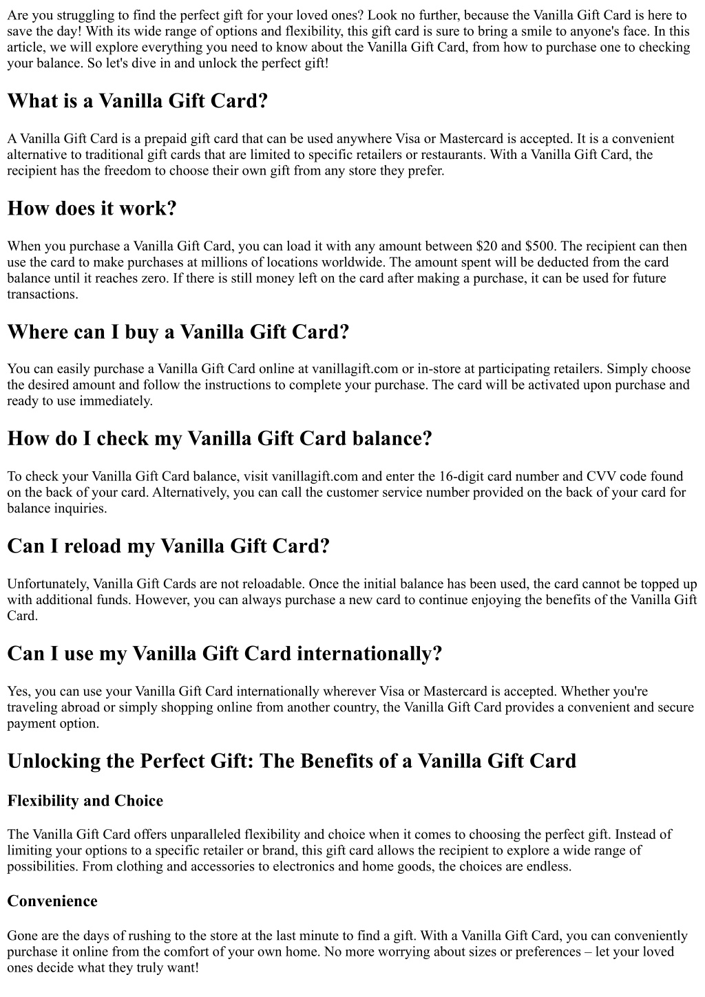 How To Check Vanilla Gift Card Balance At www.vanillagift.com