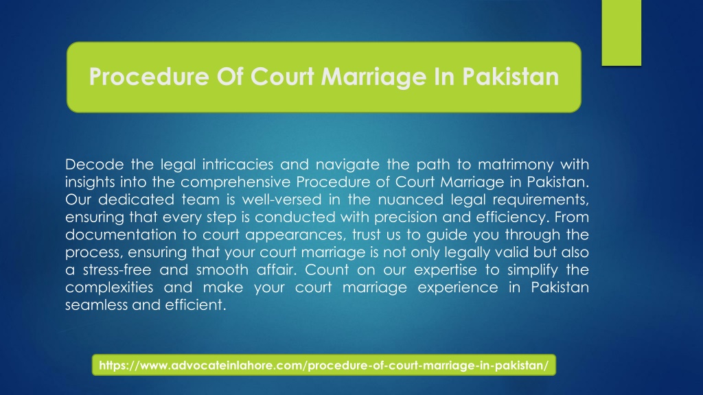 PPT - Procedure Of Court Marriage In Pakistan PowerPoint Presentation ...