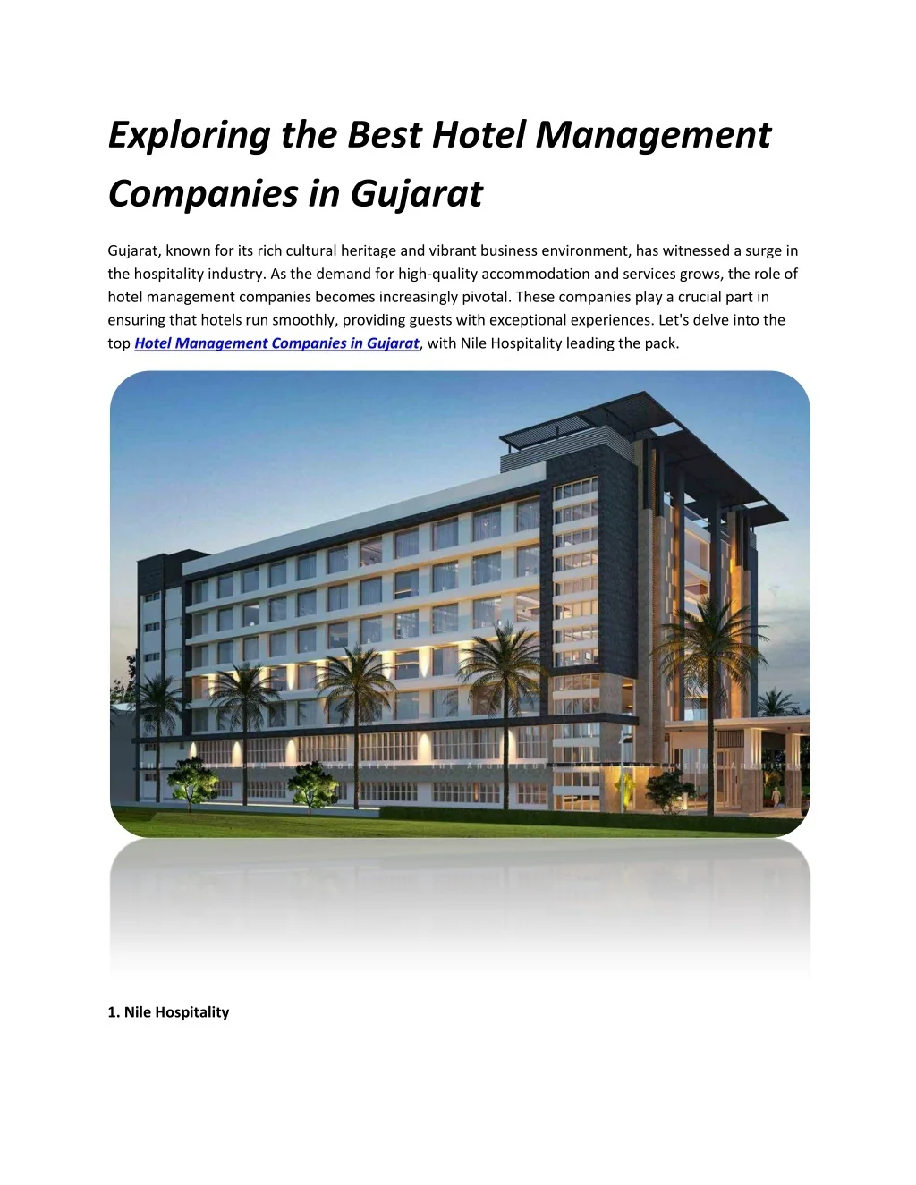 PPT Exploring the Best Hotel Management Companies in Gujarat 1