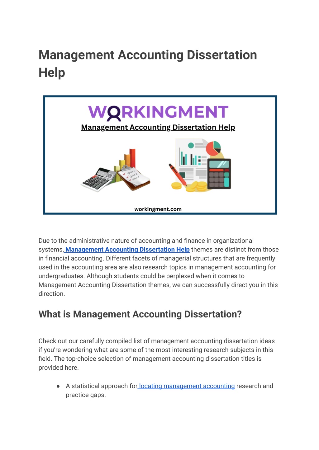 management accounting dissertation