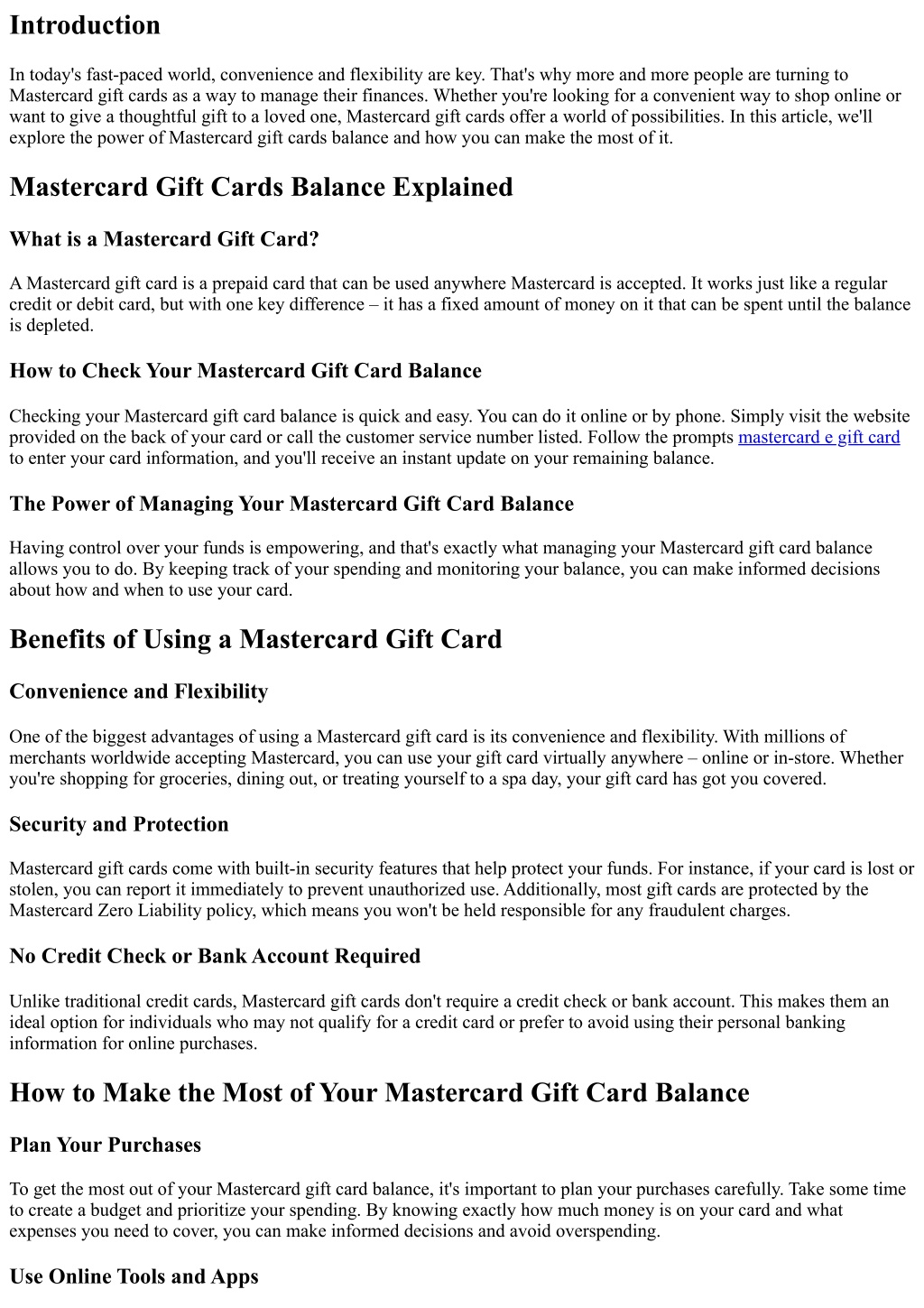 How do I determine the remaining balance on a gift card or e-gift card?