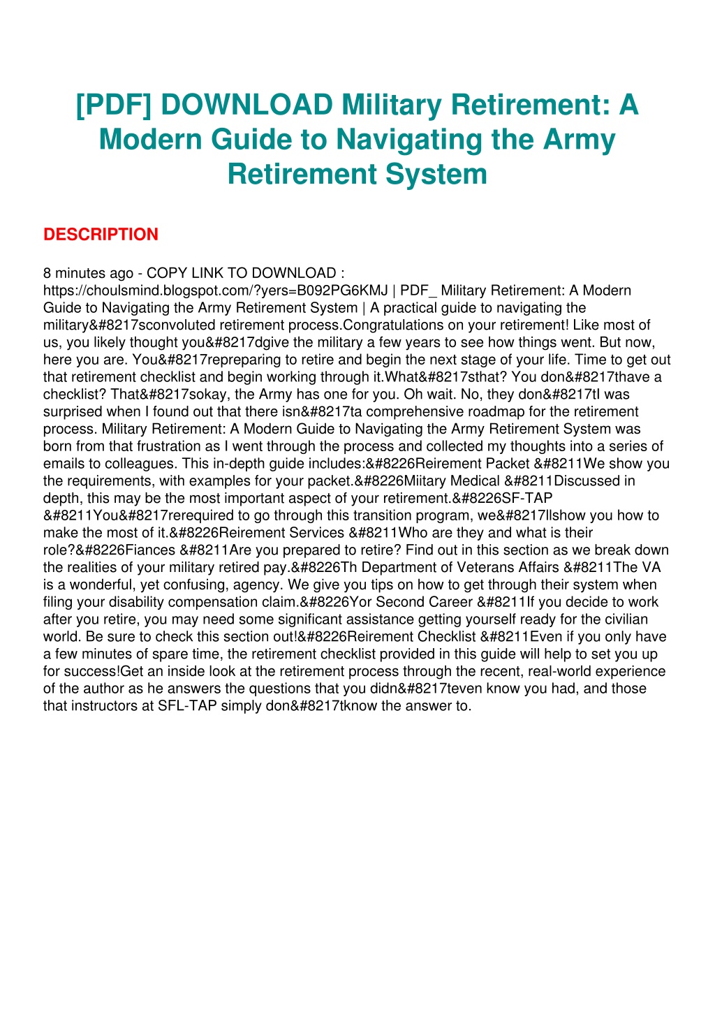 military retirement essay