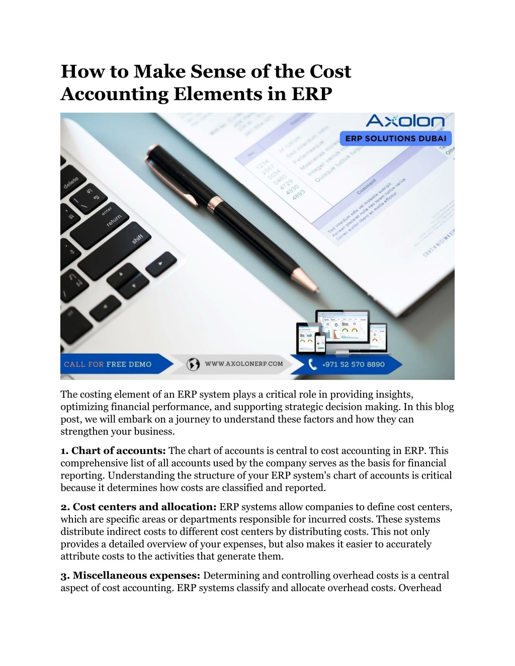 PPT - How to Make Sense of the Cost Accounting Elements in ERP ...