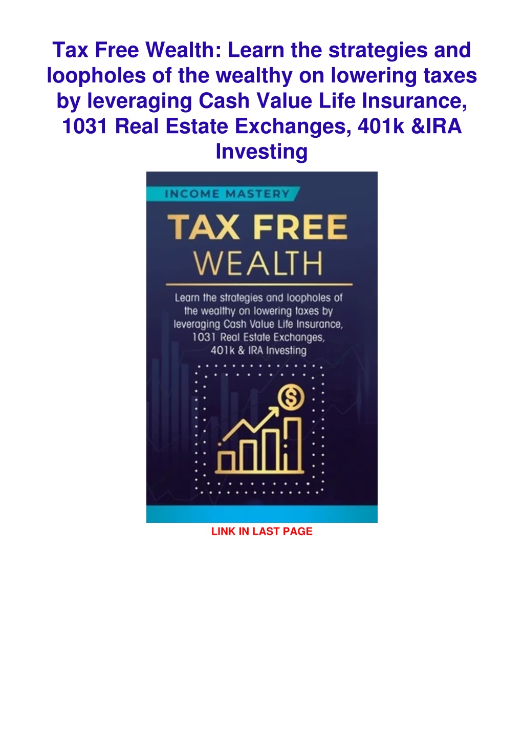 PPT download⚡️[EBOOK] ️ Tax Free Wealth Learn the strategies and