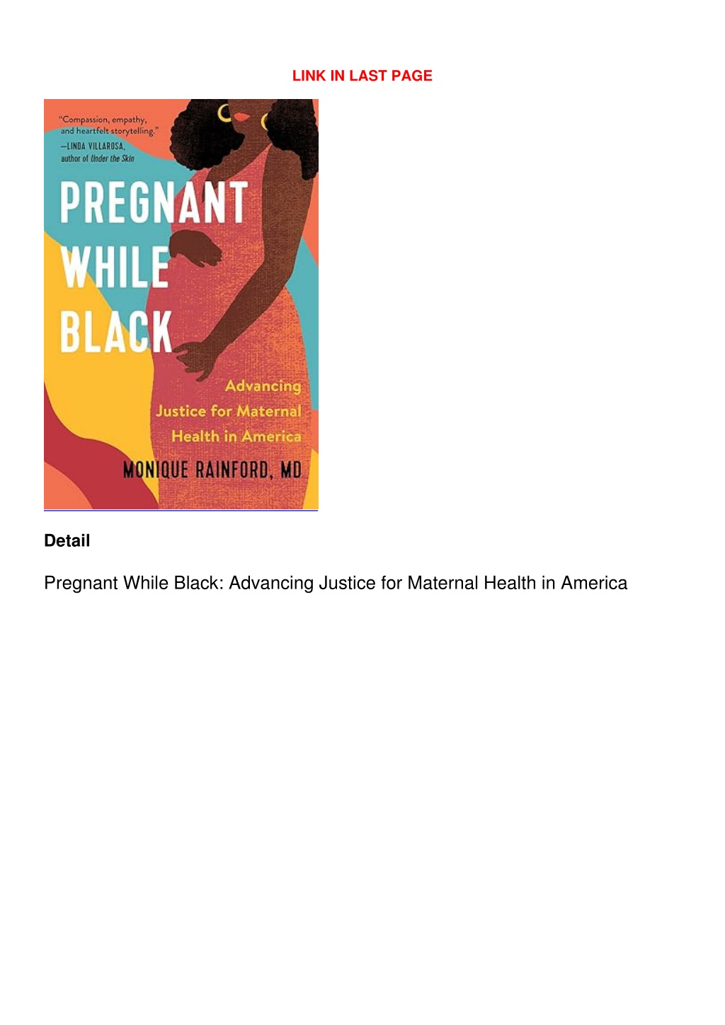 Ppt [download]⚡️pdf ️ Pregnant While Black Advancing Justice For