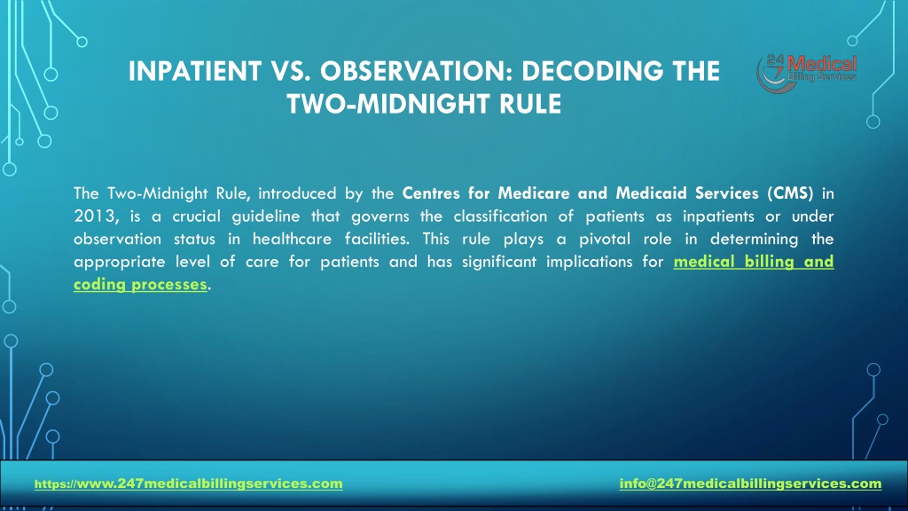 PPT Inpatient Vs Observation Decoding The TwoMidnight Rule