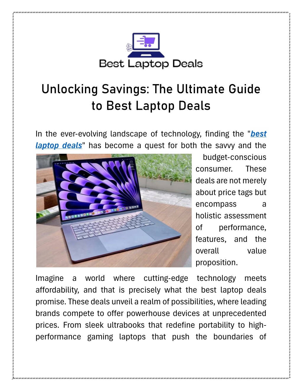 PPT - Unlocking Savings The Ultimate Guide to Best Laptop Deals 