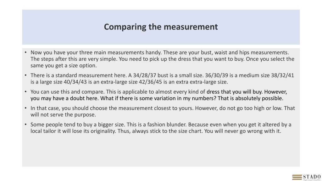 PPT - How to read the size chart when buying a winter dress PowerPoint  Presentation - ID:12677902