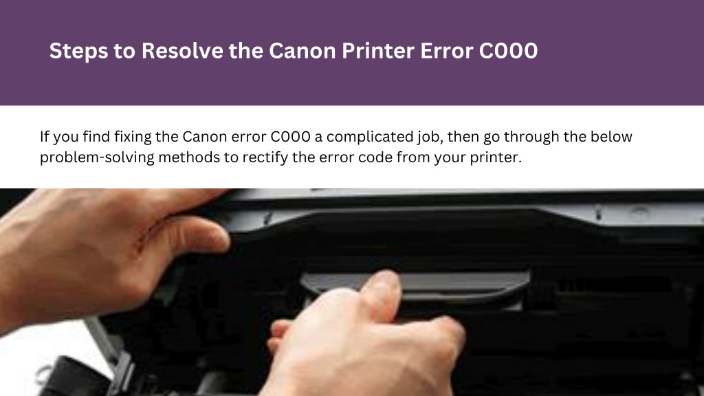 Ppt How To Fix Canon Printer Error C000 Powerpoint Presentation Free Download Id12678245 2875