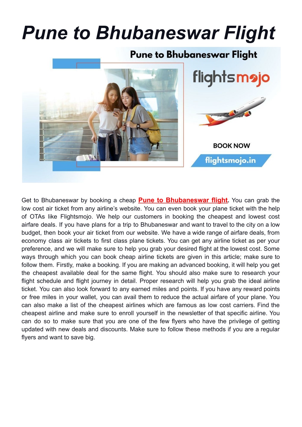 PPT - Pune To Bhubaneswar Flight PowerPoint Presentation, Free Download ...